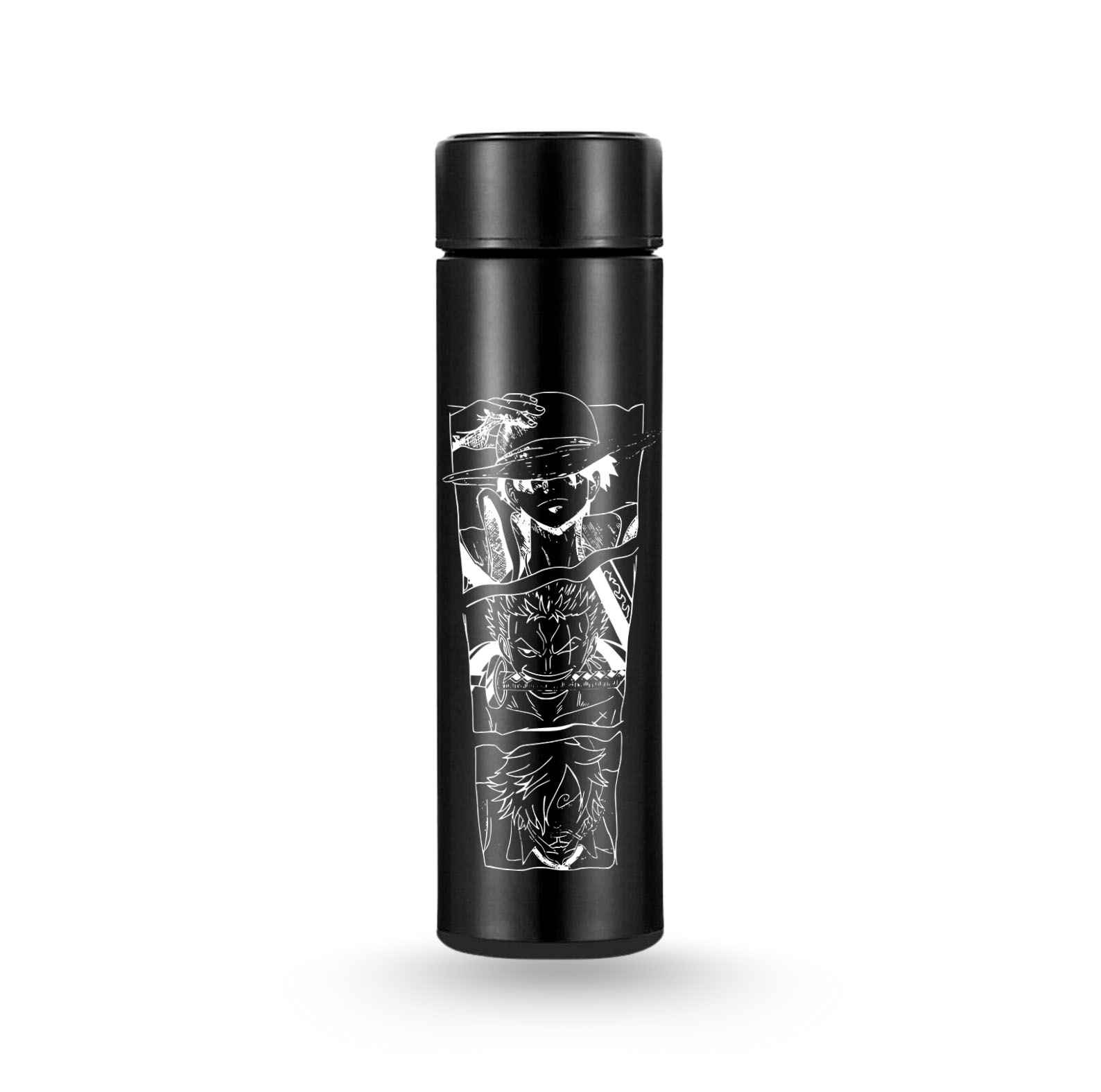 One Piece Trio Black Stainless Steel Anime Bottle
