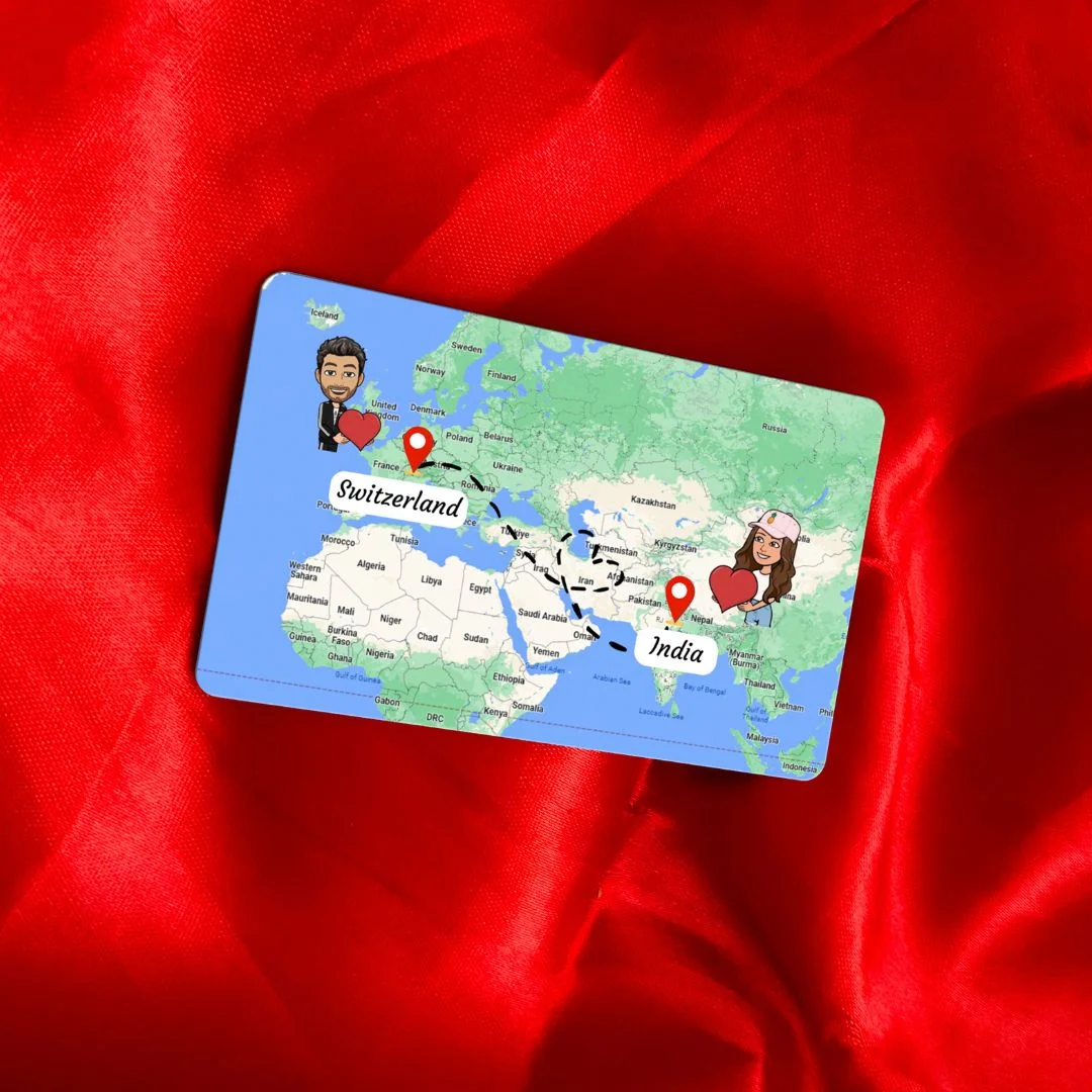 Detailed Illustration with Long Distance Wallet Card
