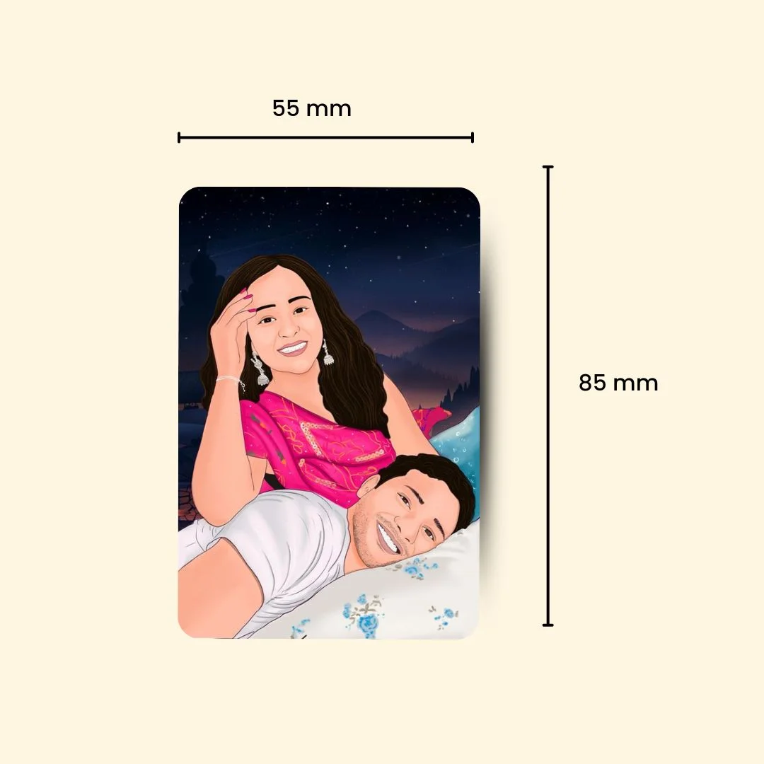 Detailed Illustration with Long Distance Wallet Card