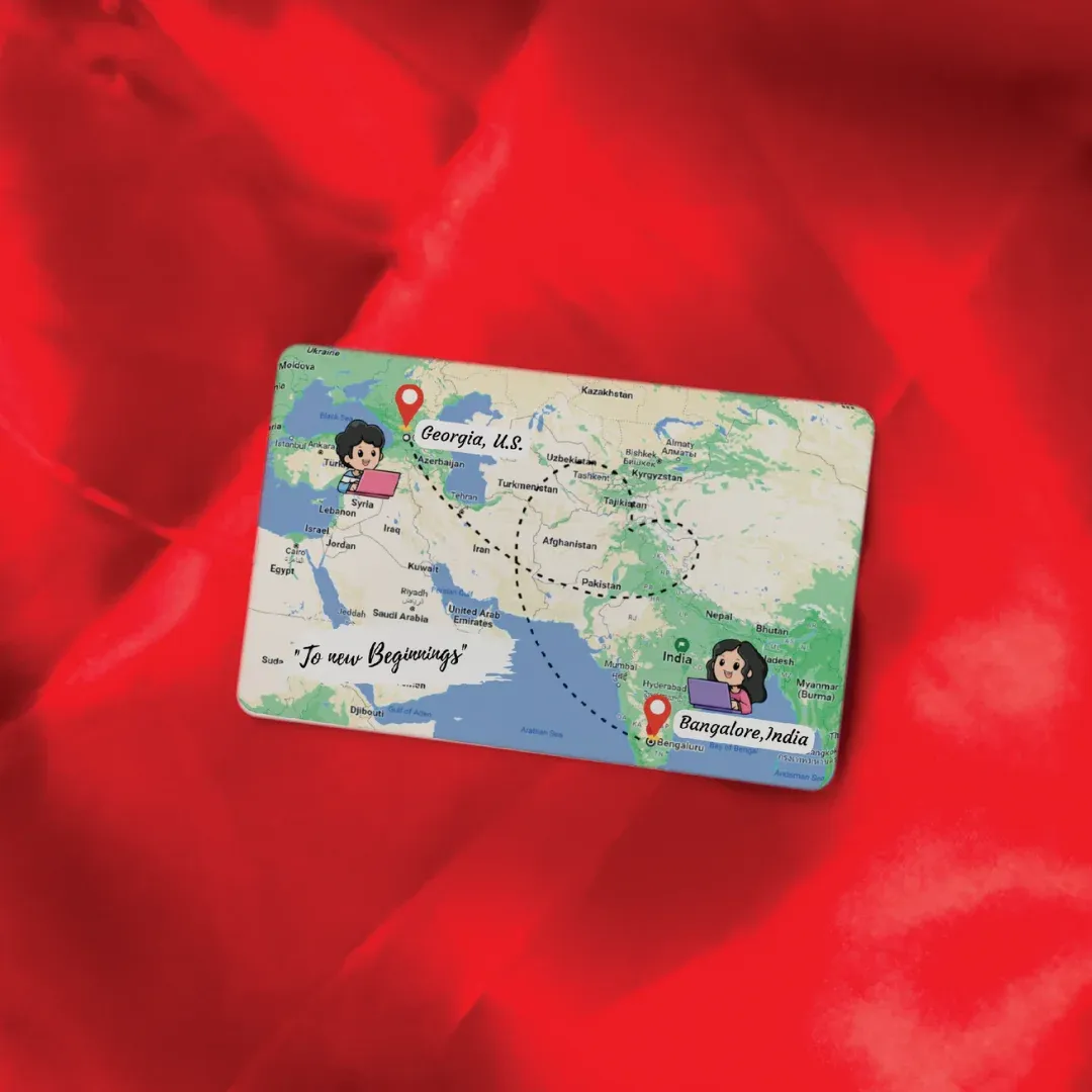 Illustration with Long Distance Wallet Card