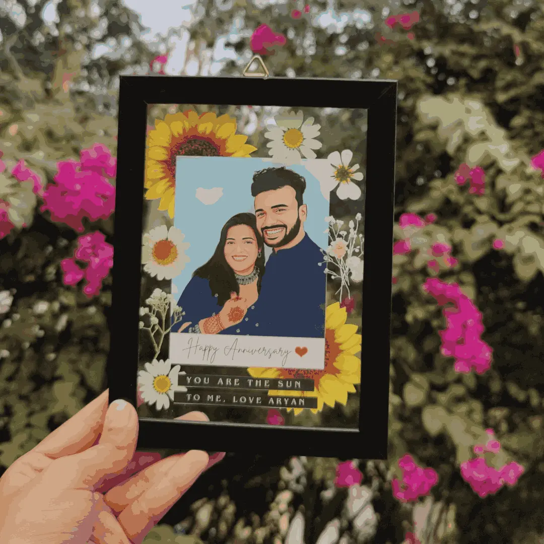 Acrylic Frame with Wooden Stand