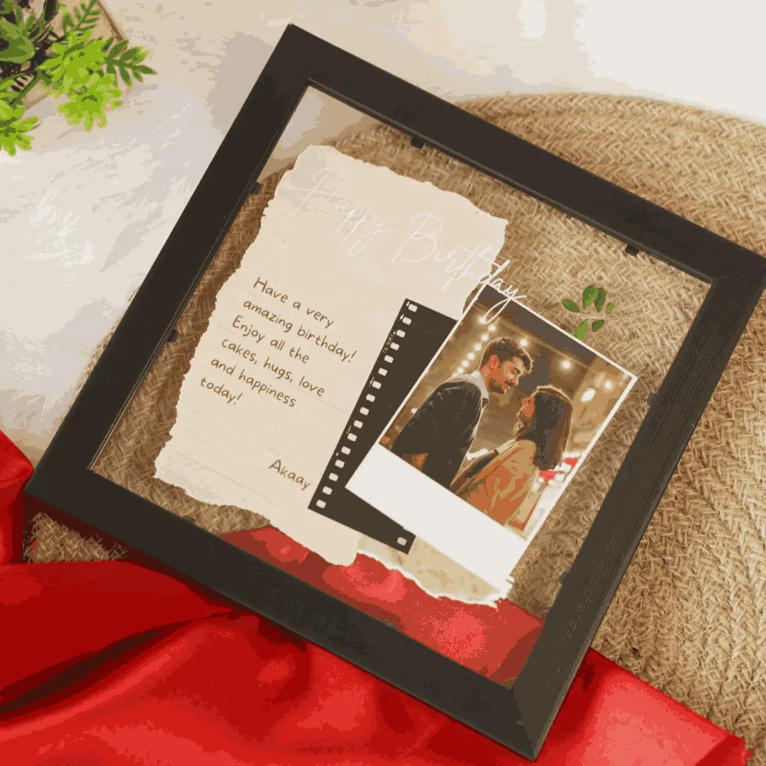 Acrylic Frame with Wooden Stand