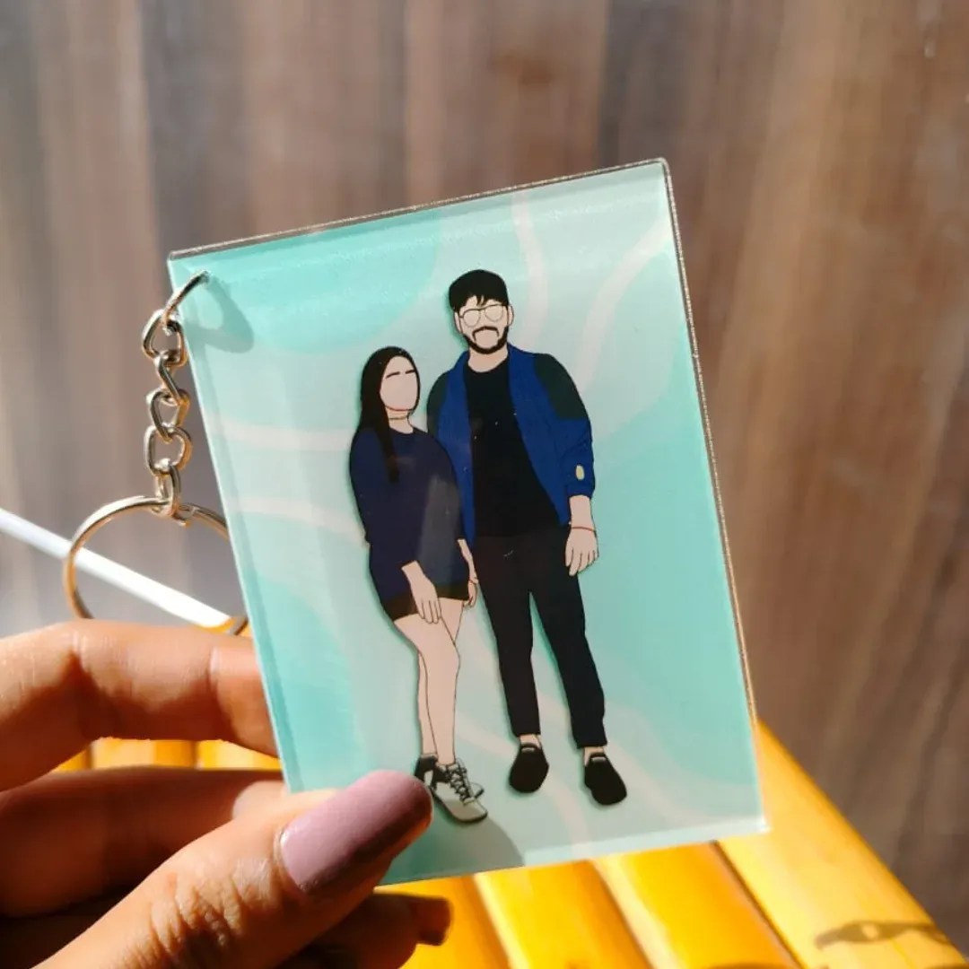 Minimal Illustration Acrylic Keychain