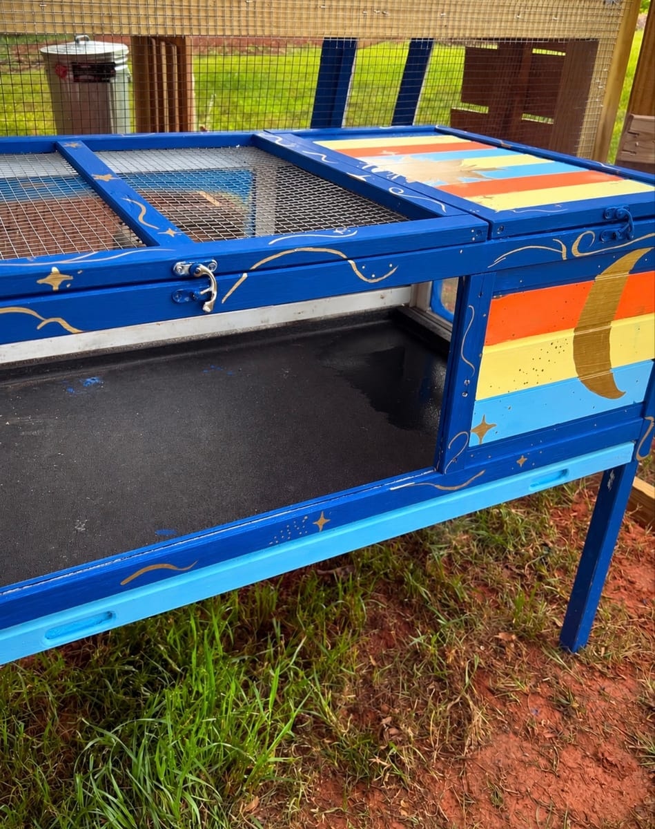 Charlie's hand-painted hutch