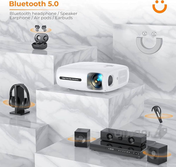داتاشوو پرۆژێکتۆری بلوتوز YABER Pro V7 5G وایفای، ڕاستکردنەوەی کیستۆن 6D ئۆتۆماتیکی ……. - 3