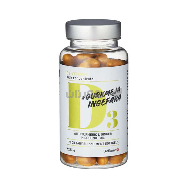 Vitamin D3 + Turmeric / Ginger 120-p BioSalma @cos