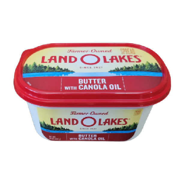Land O Lakes Butter with Canola Oil, Spreadable, 15 oz Tub