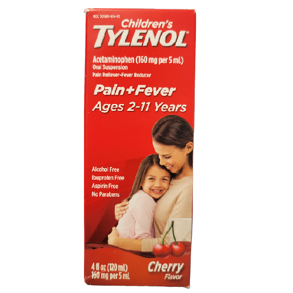 Children's Tylenol Pain + Fever Pain Reliever-Fever Reducer, Cherry, 4 fl. oz 