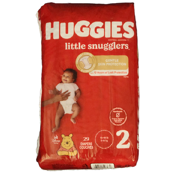 Huggies Little Snugglers Baby Diapers, Size 2 (12-18 lbs), 29 Diapers