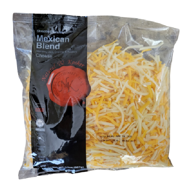 Shredded Natural Mexican Blend Cheese, Natural & Kosher