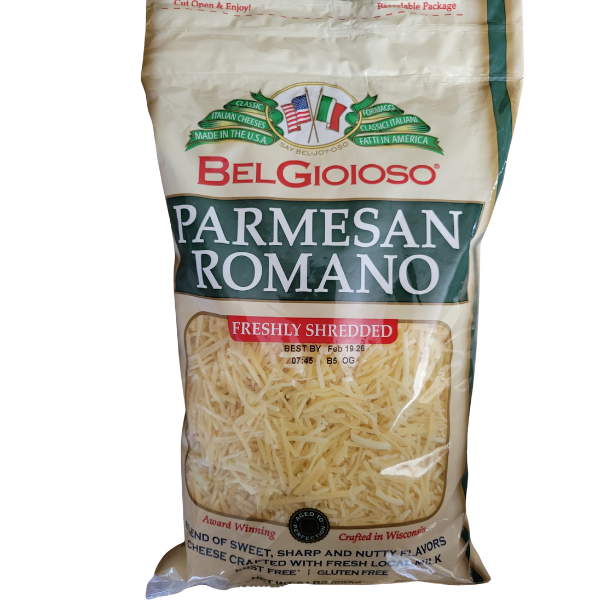 Belgioioso Freshly Shredded Parmesan Romano Cheese, 2 lb