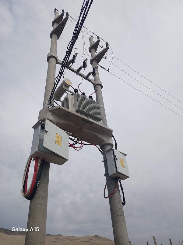 Instalación y Montaje Electromecánico de Subestación Aérea Biposte.