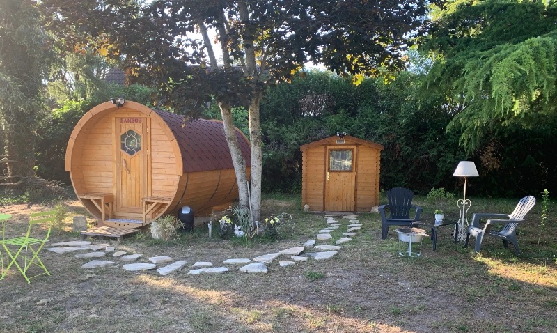 Le tonneau Bambou dans le jardin