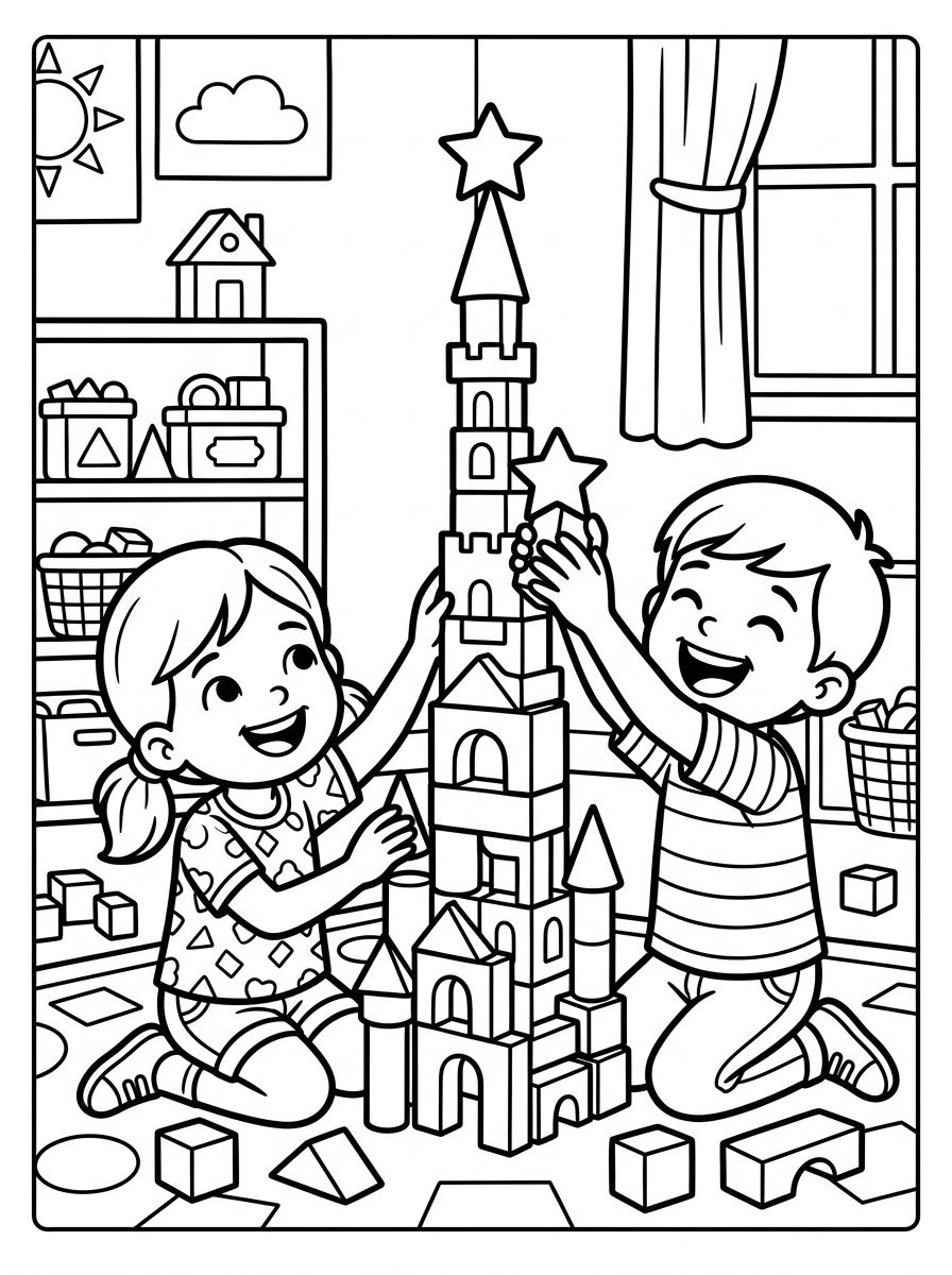 Paylaşmak ve Düzenli Olmak - 3 Boyama Cevre Sinif (36-48 Ay)