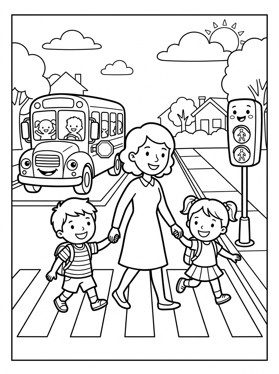 Trafik Levhalarını Tanıyorum – Anlamlarını Keşfediyorum - 1 Boyama Ana Tema (36-48 Ay)
