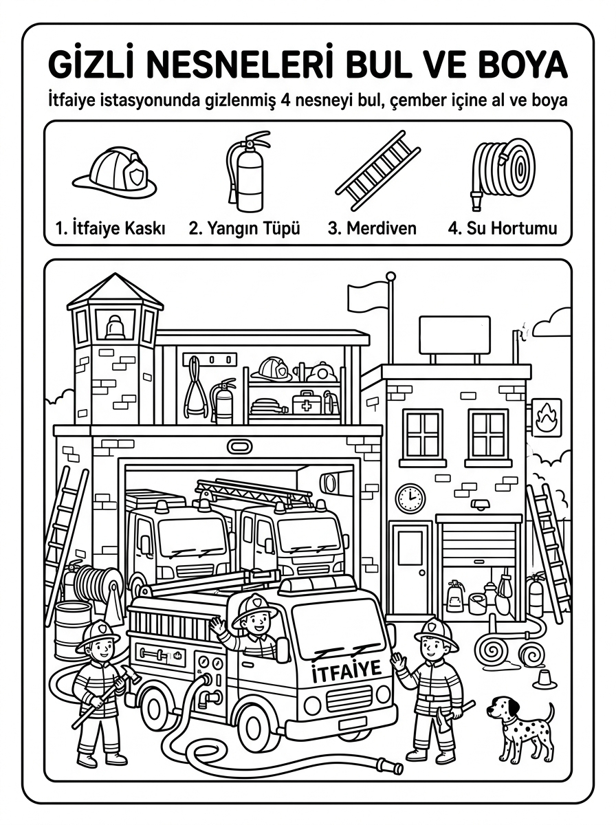 Kedileri Tanıyorum ve Hayvanları Koruyorum [Itfaiyeciler Neden Var] – 5 Calisma Gizli Nesneler (36-48 Ay)