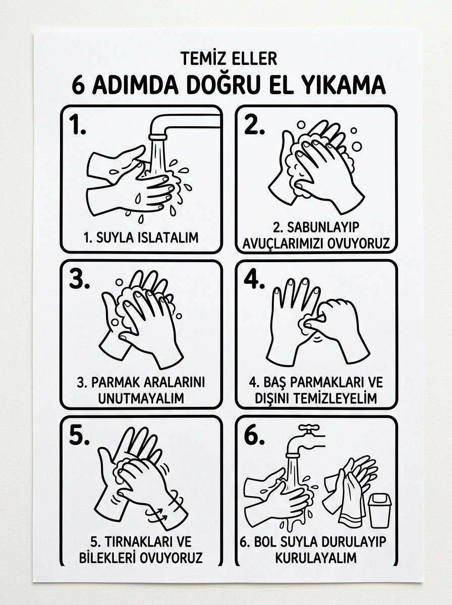 Ellerimizi Doğru Yıkıyoruz [Ellerimizi Dogru Yikiyoruz] - 3 Boyama Zor (36-48 Ay)