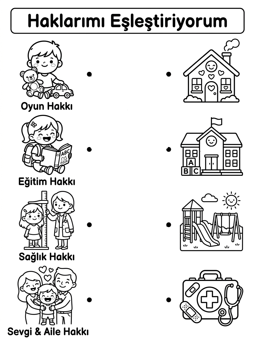 Çocuk Haklarını Ritimle Anlatıyorum - 5 Calisma Haklarimi Eslestiriyorum (36-48 Ay)