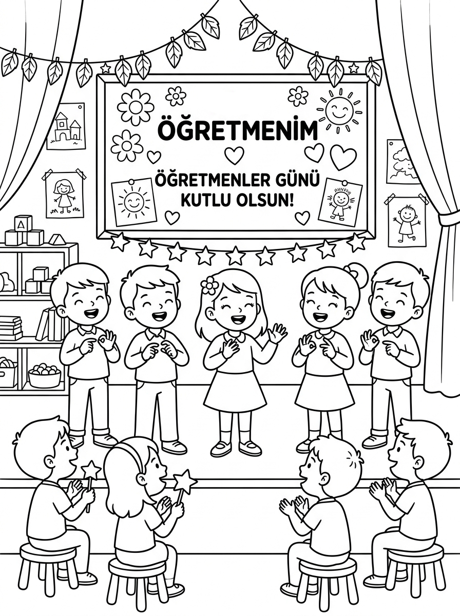 Pembe Rengini Öğreniyorum - 3 Boyama Cevre Sinif (36-48 Ay)