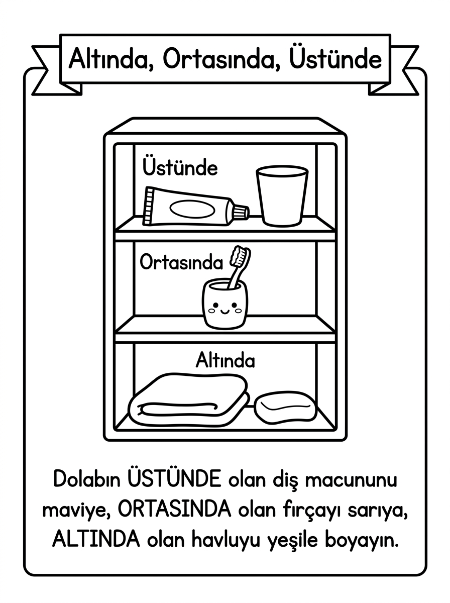 Diş Temizliği [Saglikli Mi Dislerimiz Fasulye] - 6 Calisma Altinda Ortasinda Ustunde (48-60 Ay)