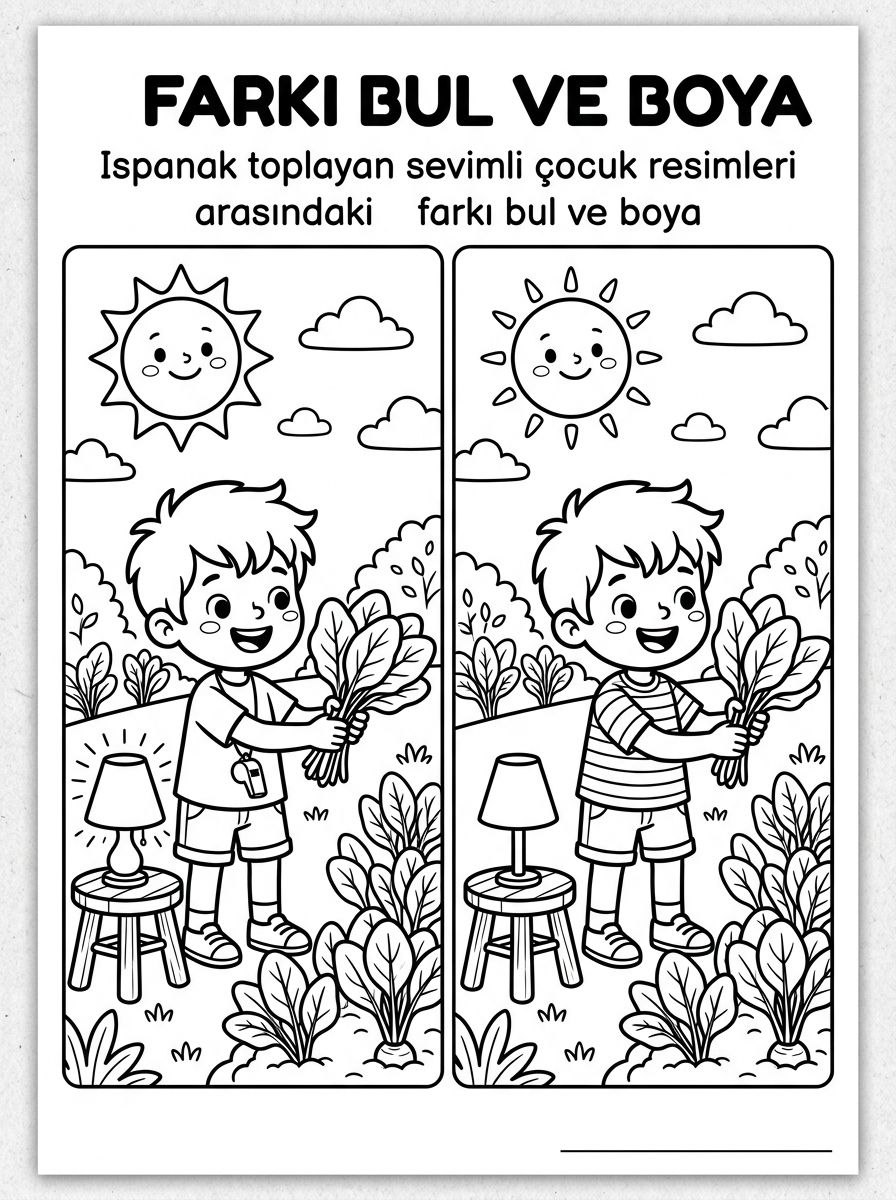Kamp Ateşi ve Doğada Yaşam [I Sesini Ogreniyorum] – 4 Calisma Farki Bul (36-48 Ay)