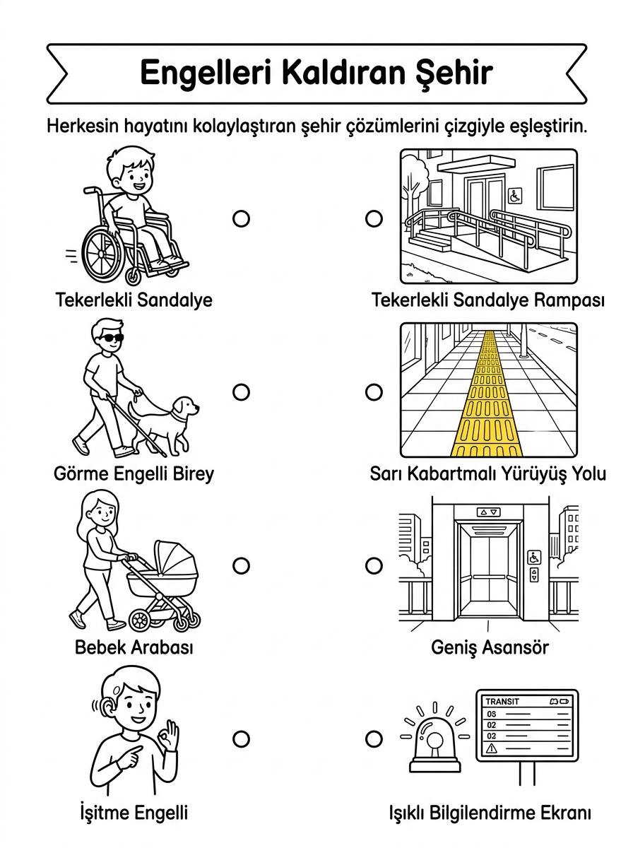 Farklılıklarımız Zenginliğimizdir + Engelliler Haftası - 6 Calisma Engelleri Kaldiran Sehir Eslestirme (36-48 Ay)
