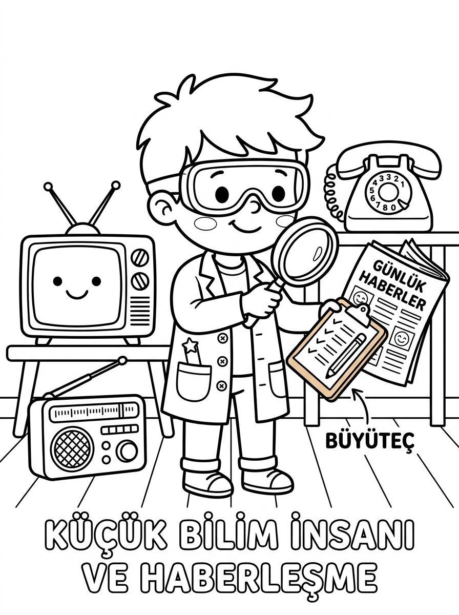 Haberleşme Araçları + İletişim - 2 Boyama Karakter Nesne (36-48 Ay)