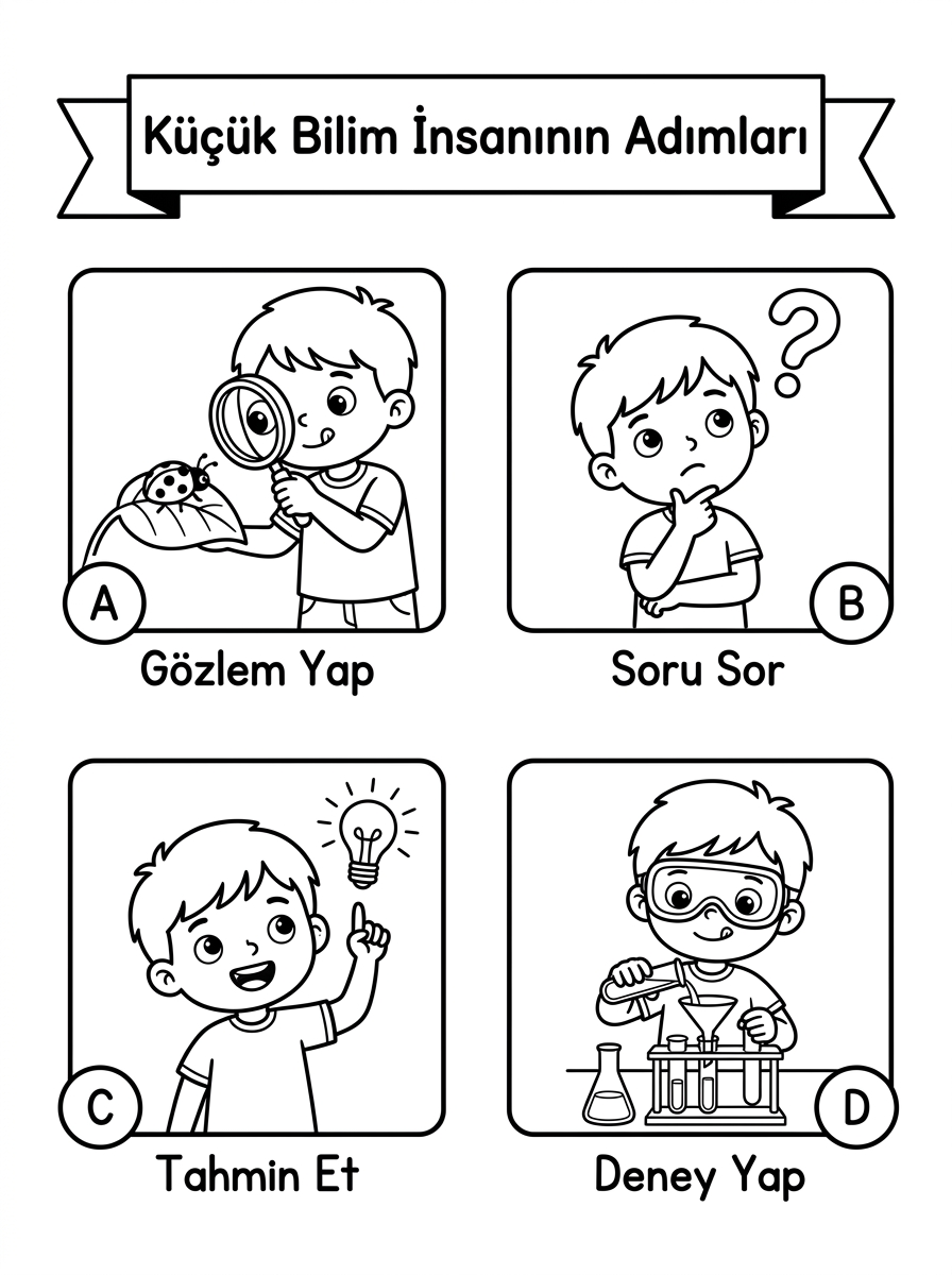 Haberleşme Araçları + İletişim - 4 Calisma Kucuk Bilim Insaninin Adim Siralamasi 1 4 (36-48 Ay)