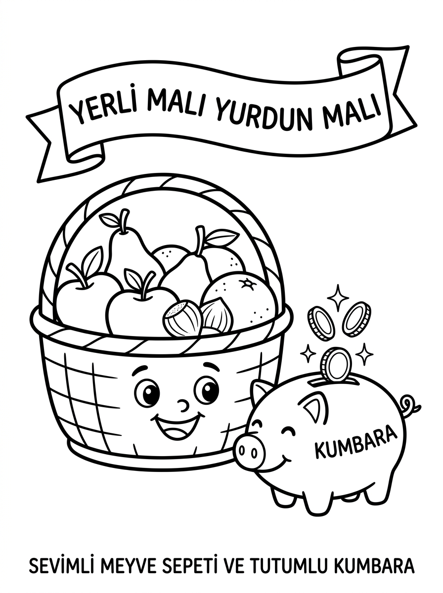 Kumbara Yapımı + İstek ve İhtiyaçları Ayırt Ediyorum - 2 Boyama Karakter Nesne (36-48 Ay)