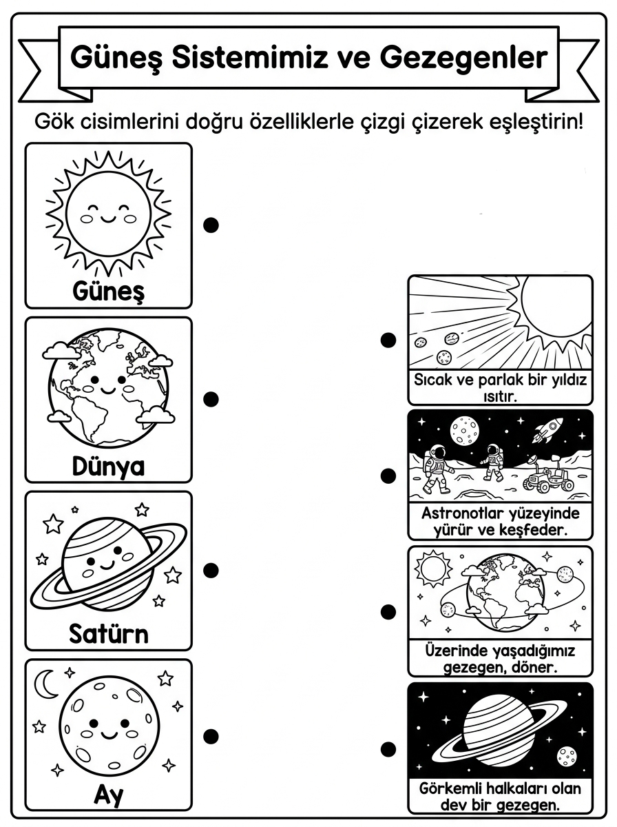 Uzay Roketi Tasarımı + Astronot Ritmi [Uzaya Nasil Gideriz Gunes Sist] - 4 Calisma Gunes Sistemi Ve Gezegenler Eslestirme (36-48 Ay)