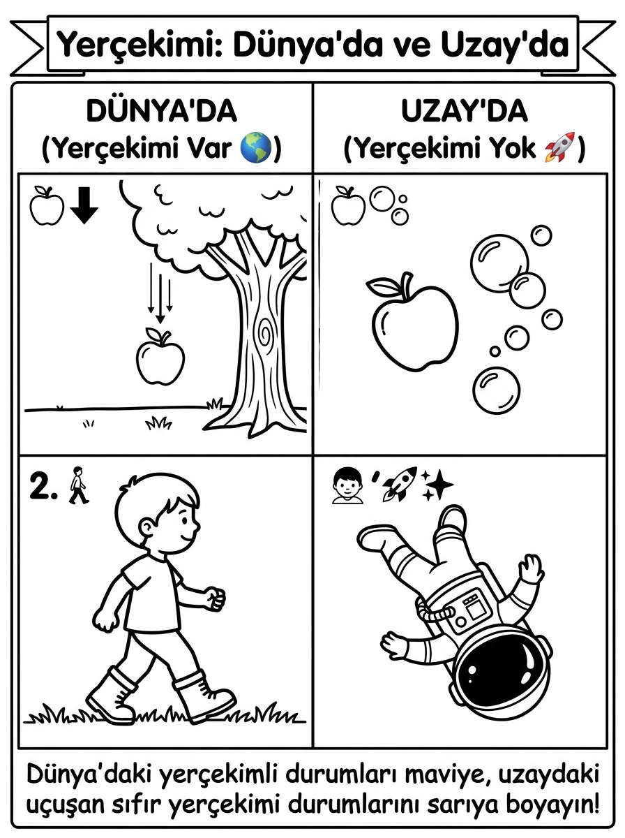 Uzay Roketi Tasarımı + Astronot Ritmi [Uzay Nedir Samanyolu Galaksisi] - 5 Calisma Yercekimi Dunyada Ve Uzayda Karsilastirma (36-48 Ay)