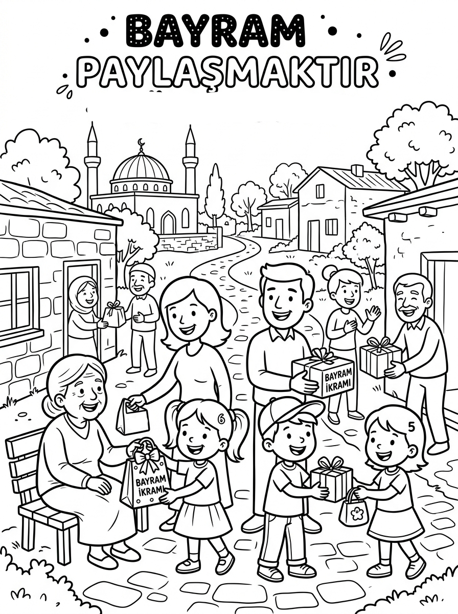 Kurban Bayramı - 3 Boyama Zor (48-60 Ay)