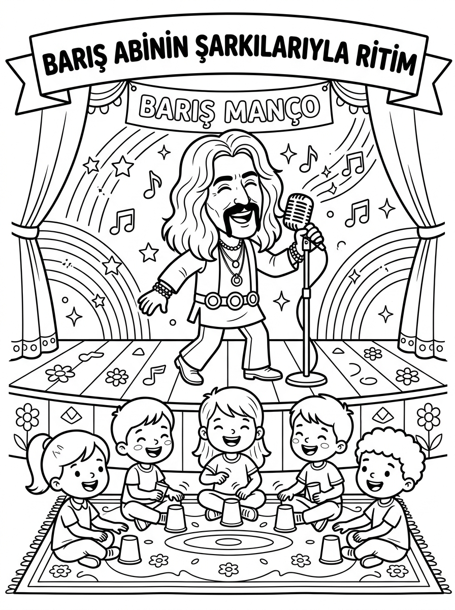 Barış Manço'yu Tanıyoruz - 1 Boyama Ana Tema (36-48 Ay)