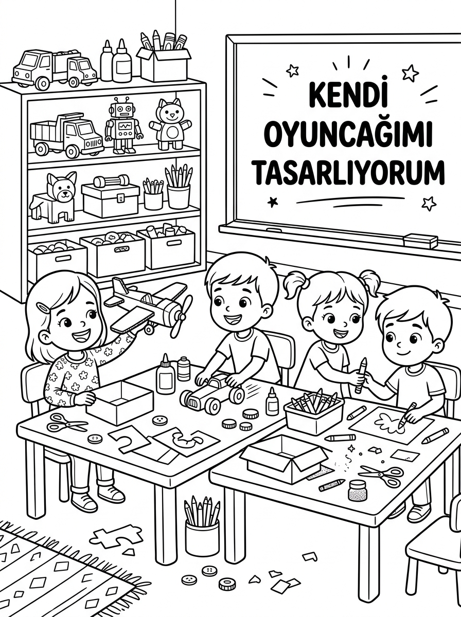 Oyuncakları Paylaşıyoruz - 3 Boyama Cevre Sinif (36-48 Ay)