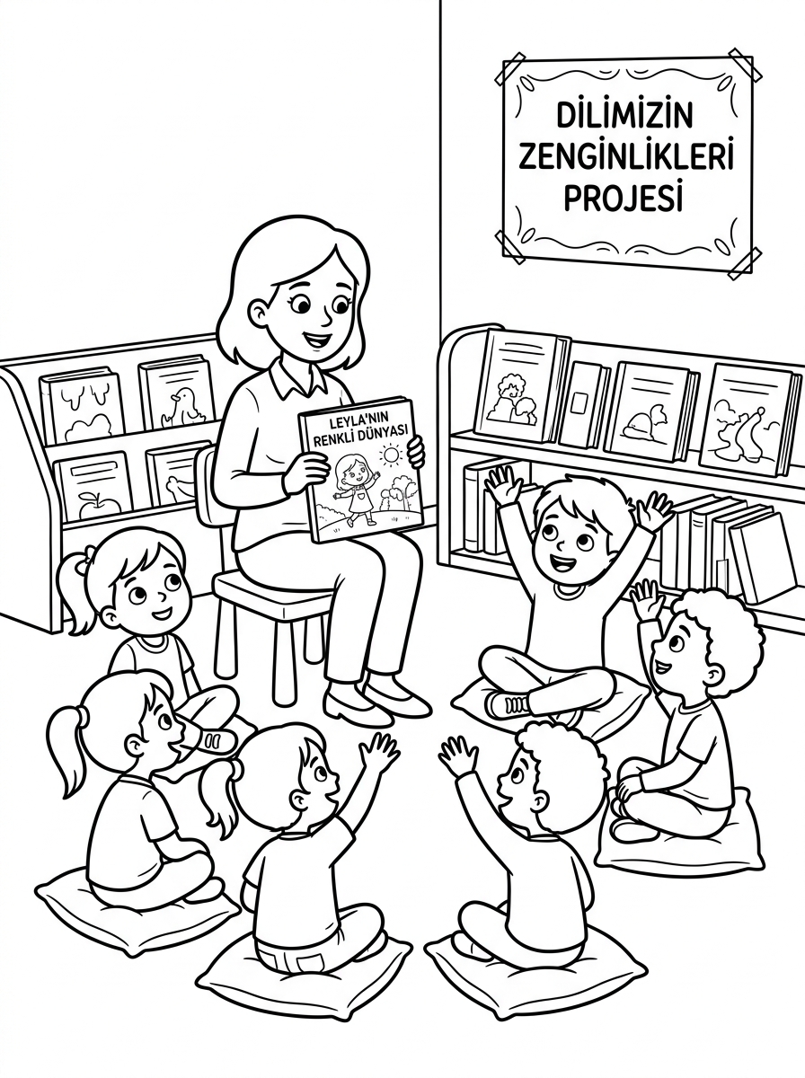 Kitapları İnceliyorum – Kitabın Bölümlerini Keşfediyorum - 3 Boyama Cevre Sinif (36-48 Ay)