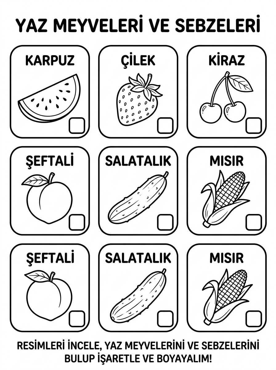 Tatil Bavulumu Hazırlıyorum [Tatile Az Kaldi] - 4 Calisma Sayfasi (36-48 Ay)