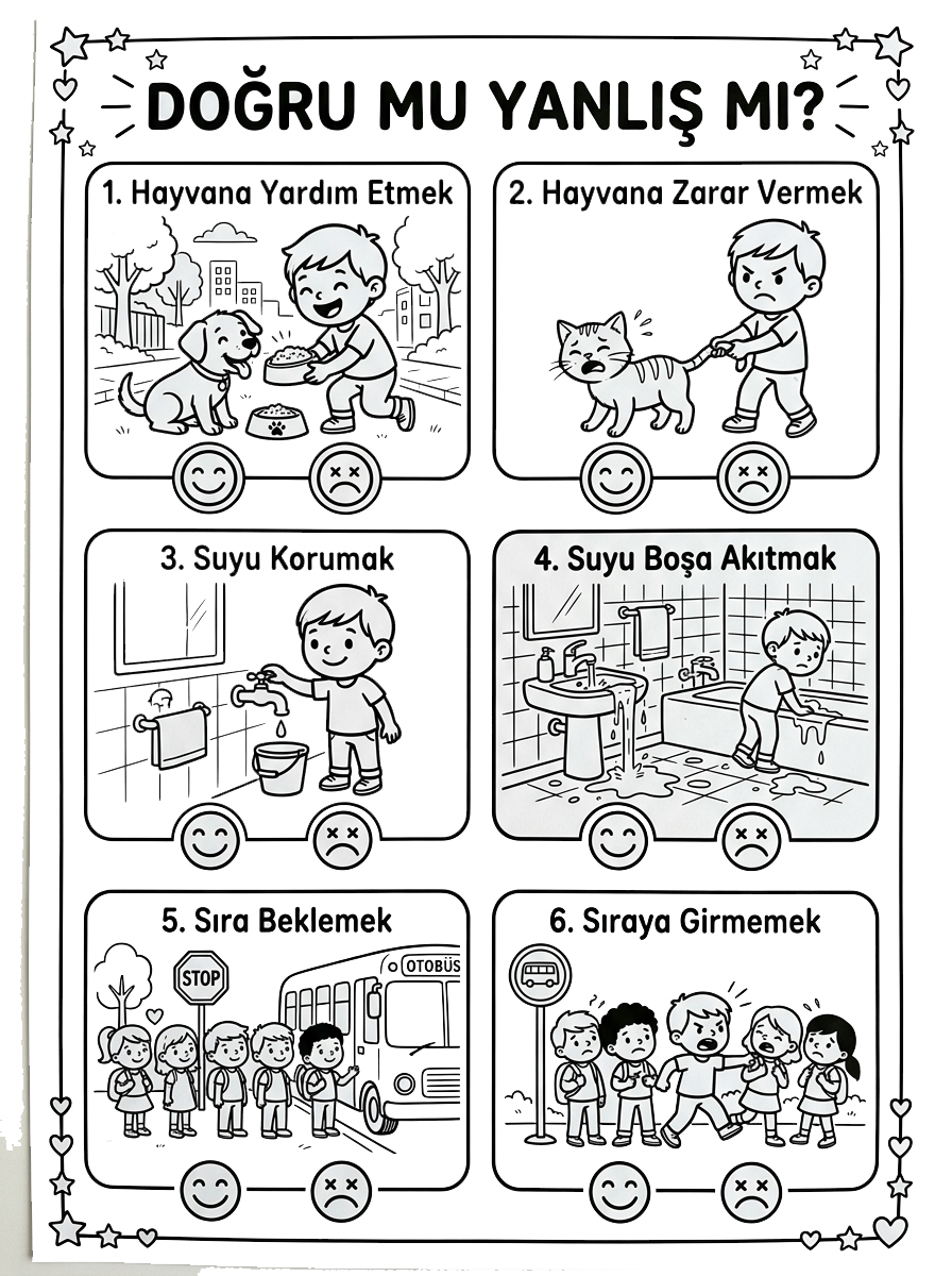 Kedileri Tanıyorum ve Hayvanları Koruyorum [Dogru Mu Dersin] – 4 Calisma Sayfasi (36-48 Ay)