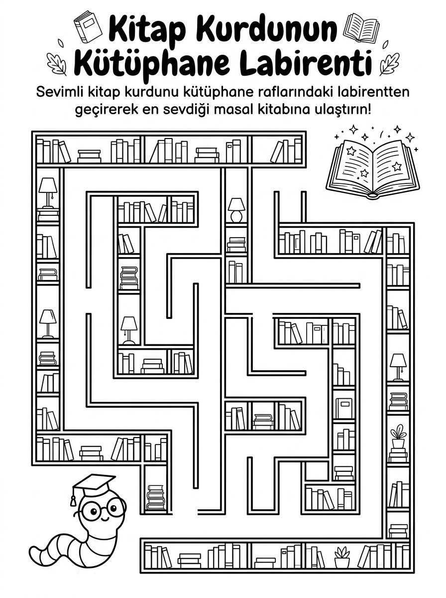 Kutup Hayvanları ve Kutup Ayıları [Kutuphanede Bir Masa] – 7 Calisma Sayfasi (36-48 Ay)