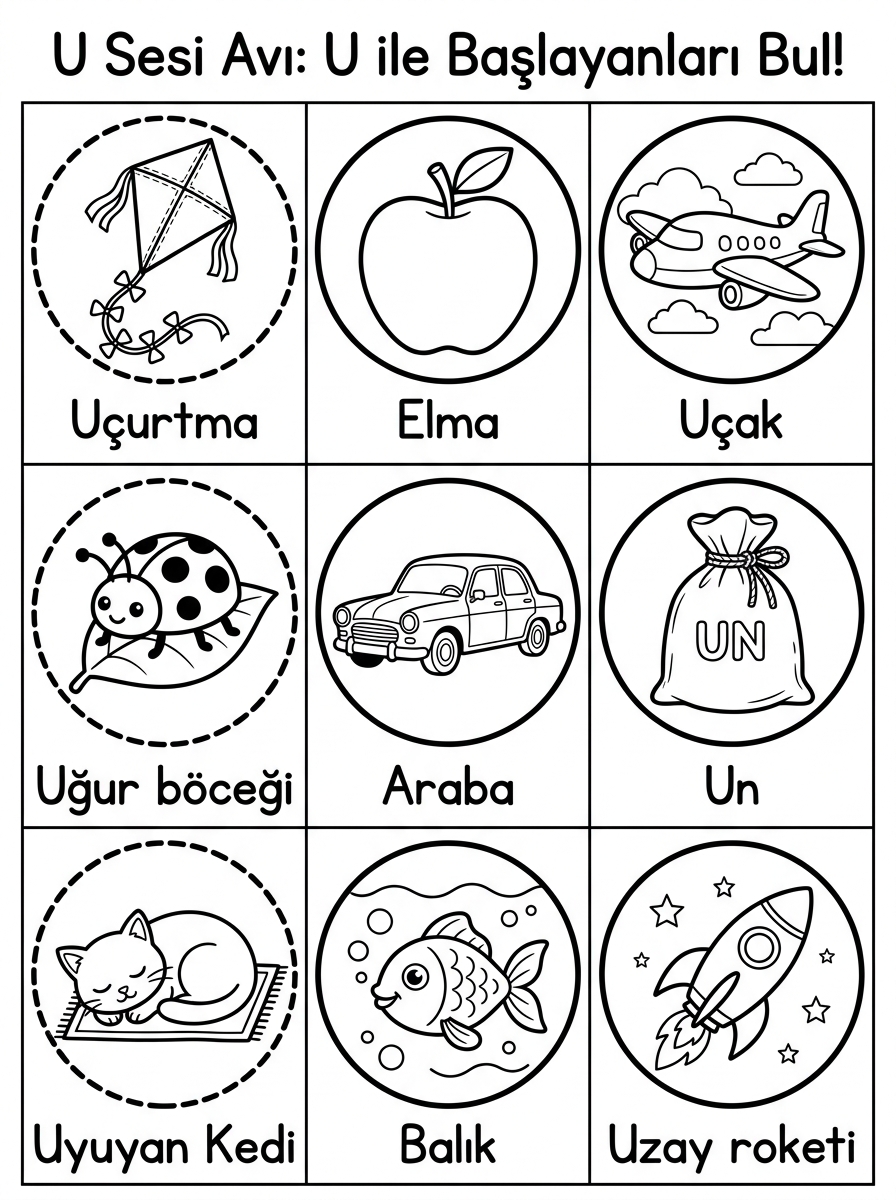 Kedileri Tanıyorum ve Hayvanları Koruyorum [Ucurtma Seven Arda] – 5 Calisma Sayfasi (36-48 Ay)