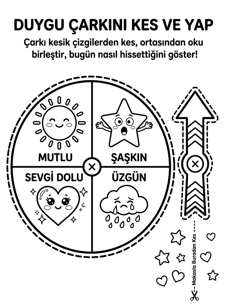Duygumu ve İhtiyacımı Söylüyorum - 7 Calisma Duygu Carki (36-48 Ay)