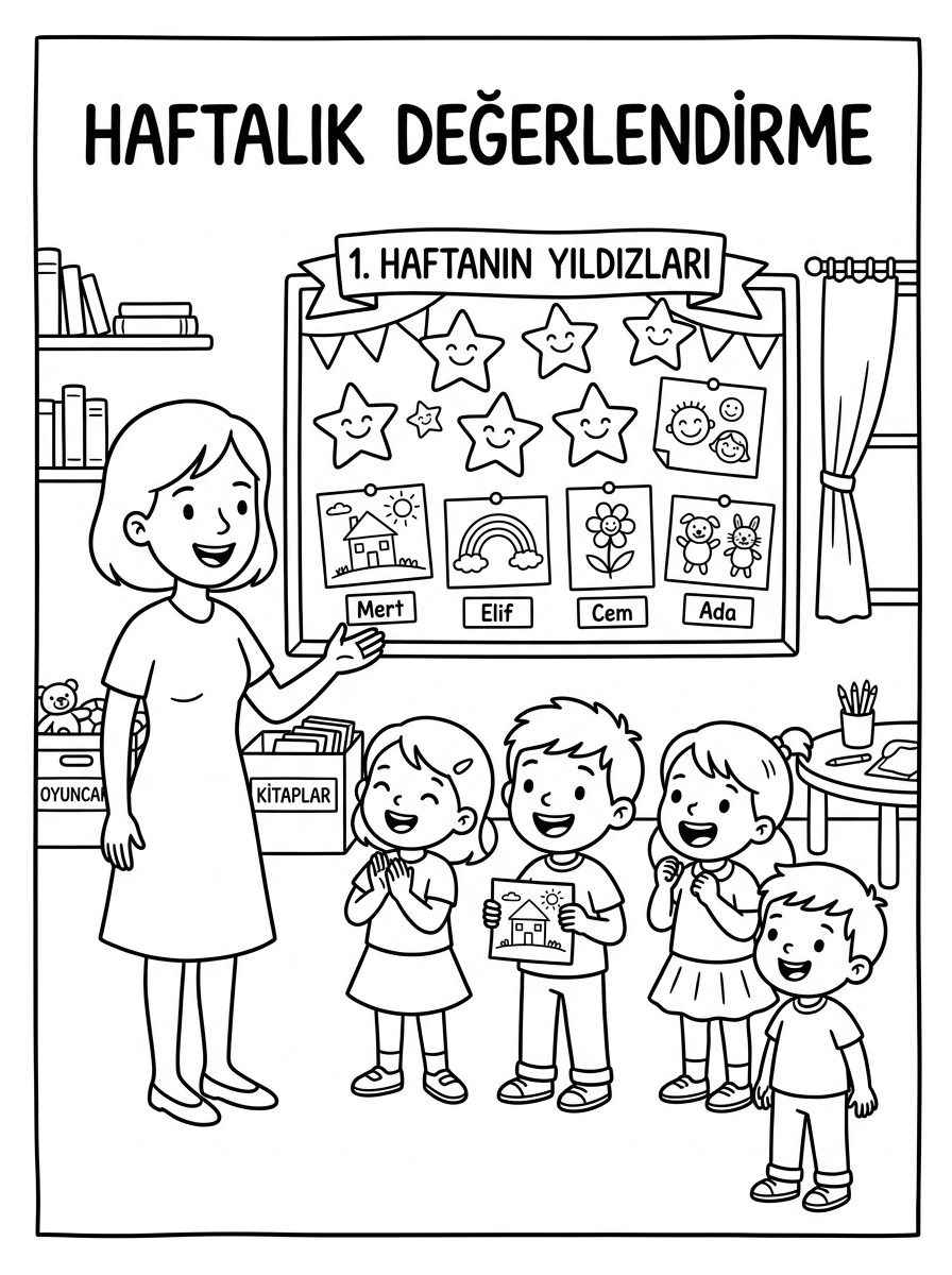 Haftanın Günlerini Öğreniyorum [Haftalik Degerlendirme Ve Veda] – 3 Boyama Zor (48-60 Ay)