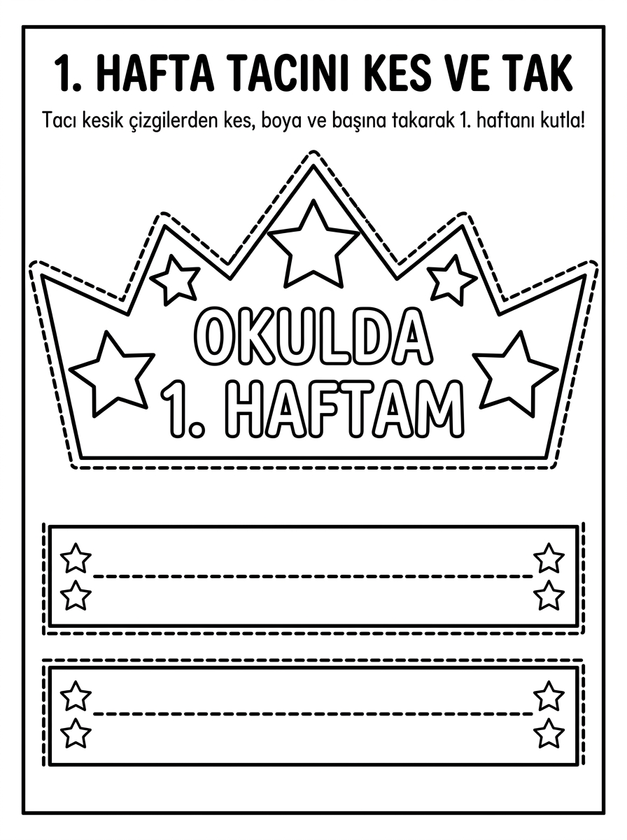 Haftanın Günlerini Öğreniyorum [Haftalik Degerlendirme Ve Veda] – 4 Calisma Basari Taci (48-60 Ay)