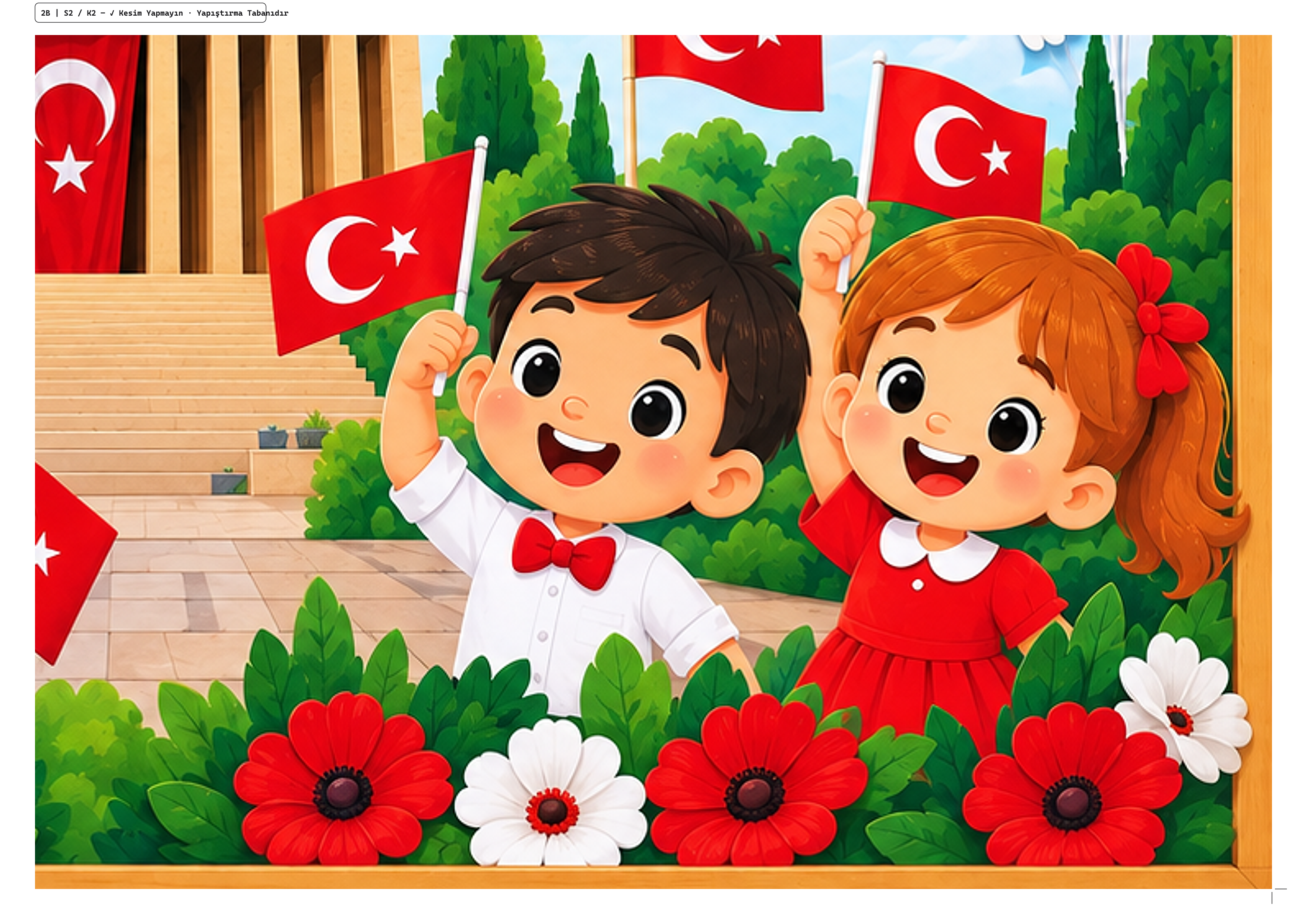 29 Ekim Cumhuriyet Bayramı Posteri - Parça 4 - Sağ Alt (2B)