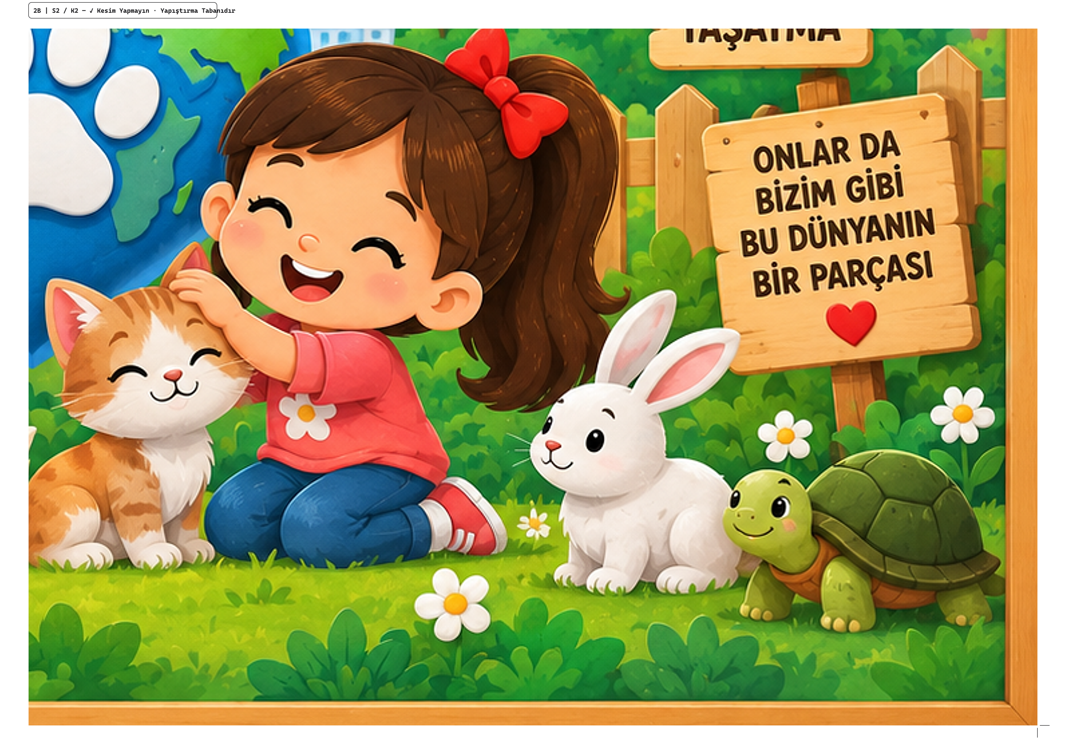 4 Ekim Hayvanları Koruma Günü Posteri - Parça 4 - Sağ Alt (2B)