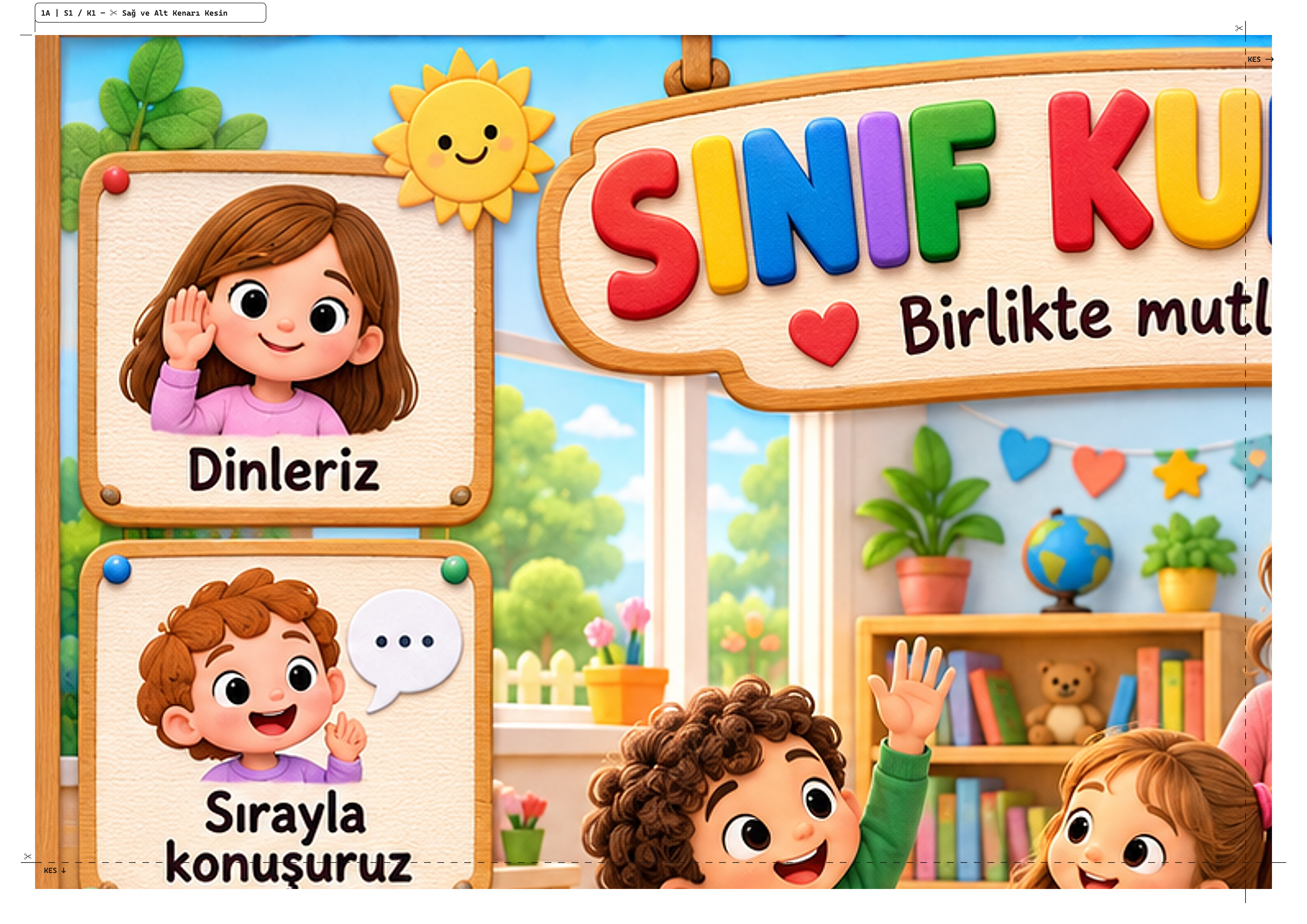 Sınıf Kuralları Posteri - Parça 1 - Sol Üst (1A)