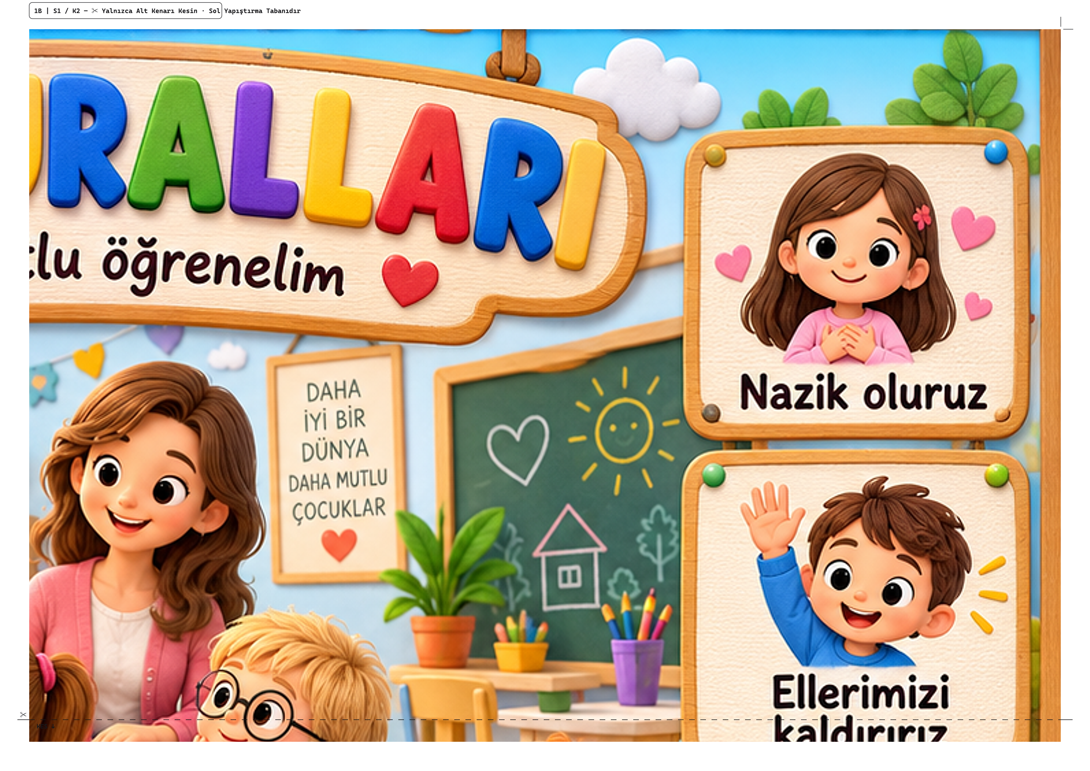 Sınıf Kuralları Posteri - Parça 2 - Sağ Üst (1B)
