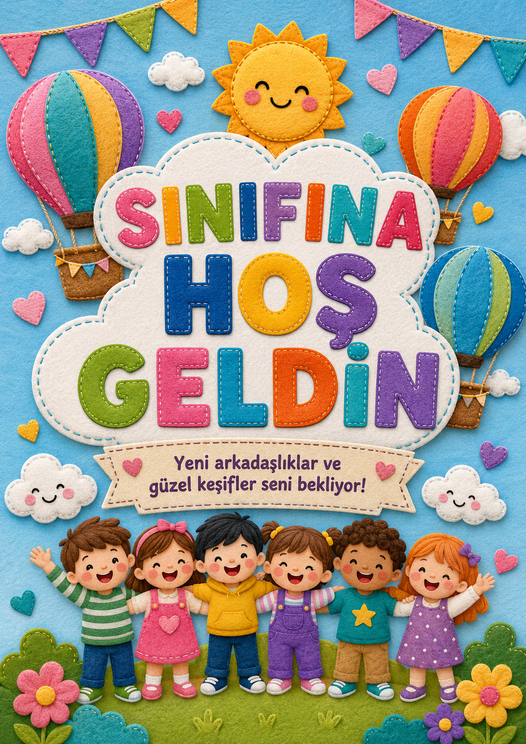 Sınıfına Hoş Geldin Karşılama Posteri