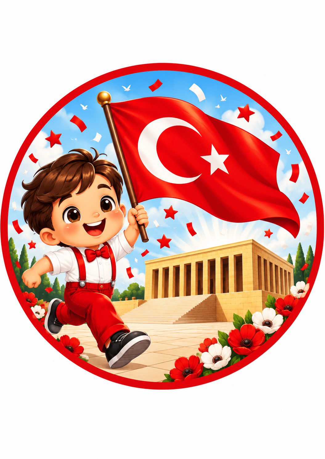 AnıTkabir ÖNüNde Bayraklı ÇOcuk