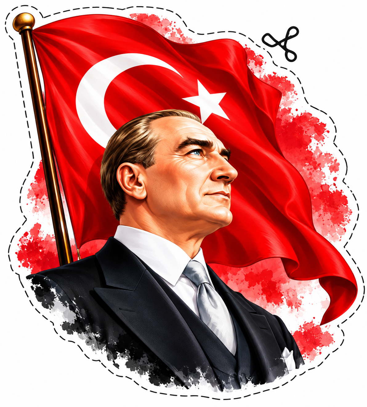 AtatüRk Ve Dalgalanan TüRk Bayrağı