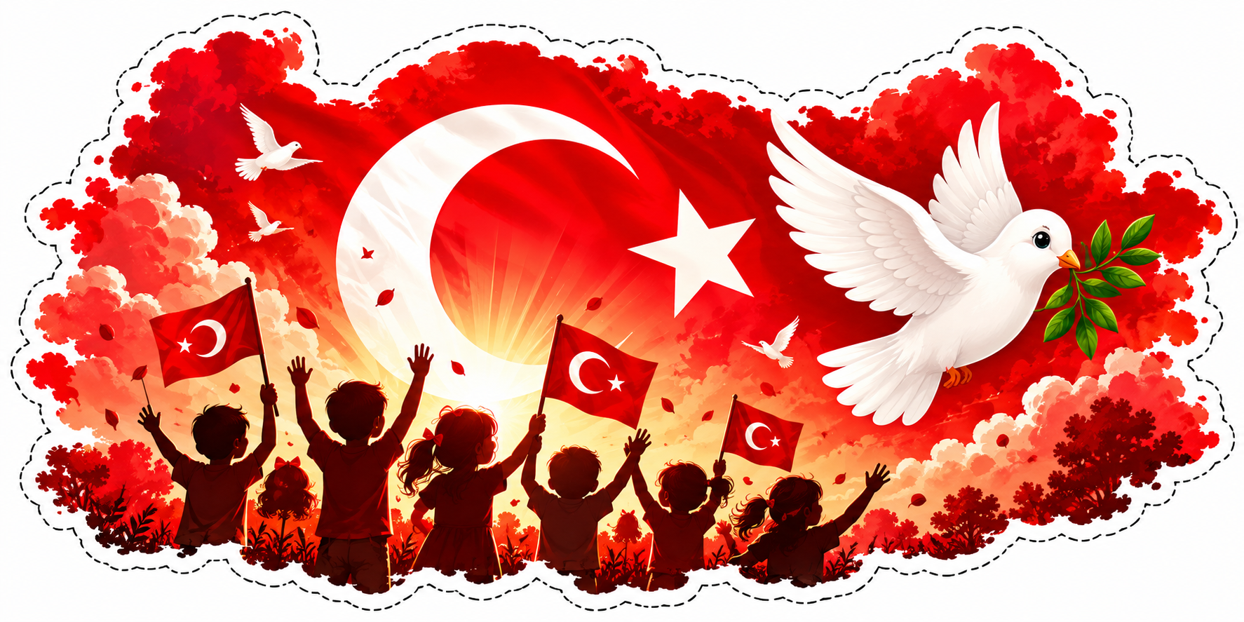 TüRk Bayrağı AltıNda ÇOcuklarıN CoşKusu